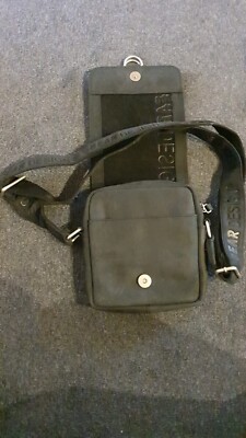 Bear Design Damen Handytasche Leder zum Umhängen black (schwarz)