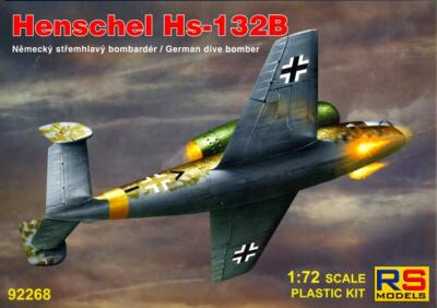 RS Models 1/72 HENSCHEL Hs-132B German Jet Dive Bomber Project