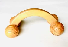 NEW Wood Wheel Roller Massager Cellulite Acupressure Back Maderotherapy Handheld