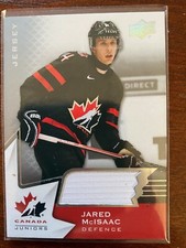 JARED McISAAC  #33 - 2020 TEAM CANADA JUNIORS RELIC JERSEY 