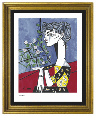 パブロ・ピカソ、Portrait of J. R. with Roses Portrait of J.R. with Roses || Pablo Picasso