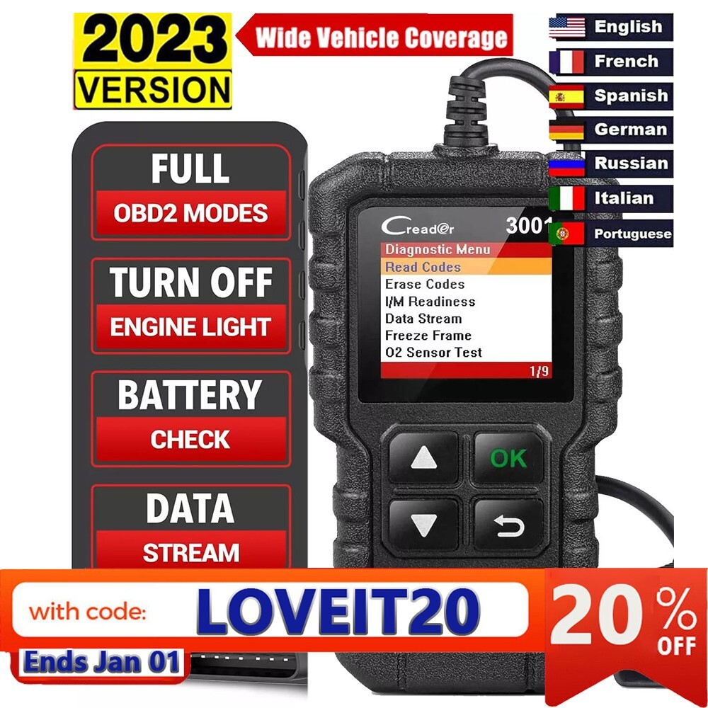 LAUNCH CR3001 OBDII Scanner Car Code Reader Diagnostic Scan Tool Check Engine-image
