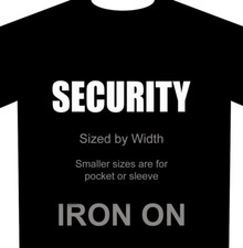 Security Iron On Heat Transfer Decal