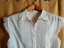 antique cotton and organde blouse