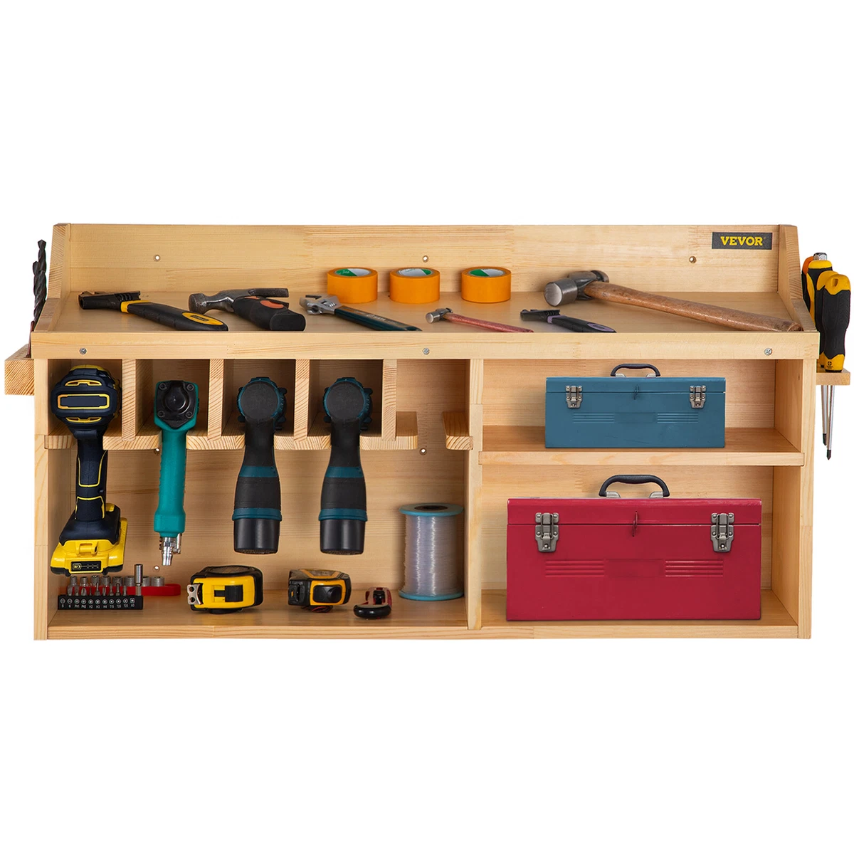 VEVOR Power Tool Organizer Wall Mounted Drill Tools Holder 5 Slots