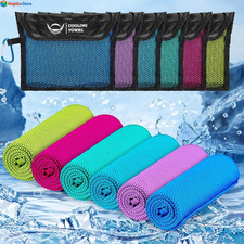 6 Pack Cooling Towels with Carrying Bags, 40"x12" Cooling Towels for Neck and...