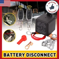 200A 12V Car Battery Cut Disconnect Off Isolator Master Remote Switch+2* Control