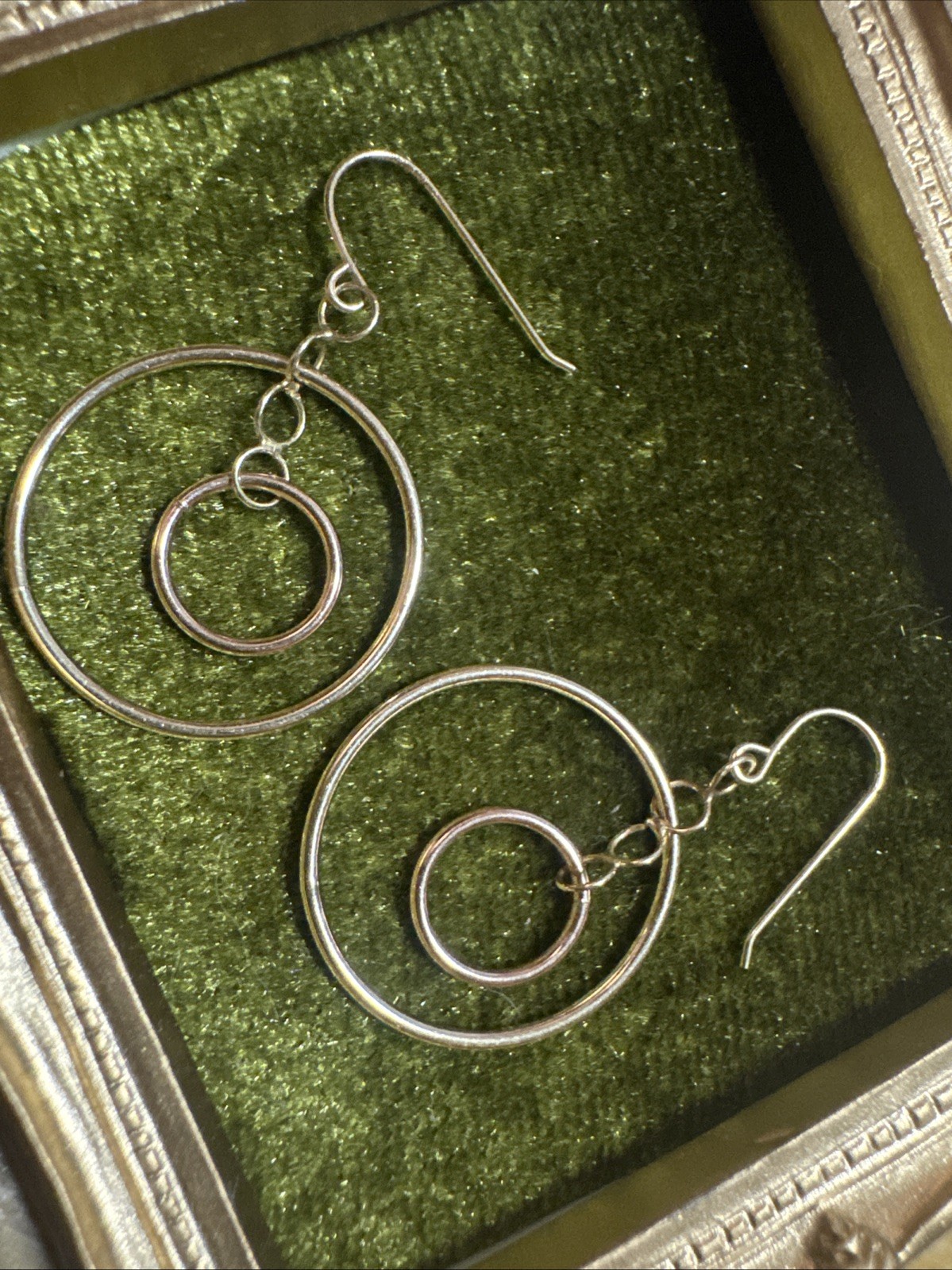 14K Solid Gold Multi Tone Spinning Concentric Dan… - image 2