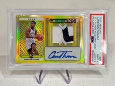 2021-22 Obsidian CAMERON THOMAS 1/10 Yellow Flood/GOLD RPA Rookie Auto #231 PSA9