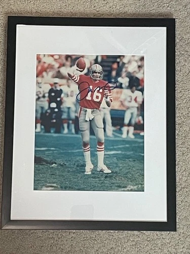 Joe Montana Autographed “Niners” Signed 8x10 Photo,  COA . HOF - Framed
