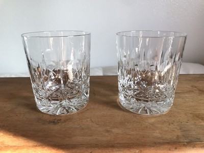 DOF Double Old Fashioneds Crystal Glass Cut Panels Whiskey Vintage SET 2 ''C''