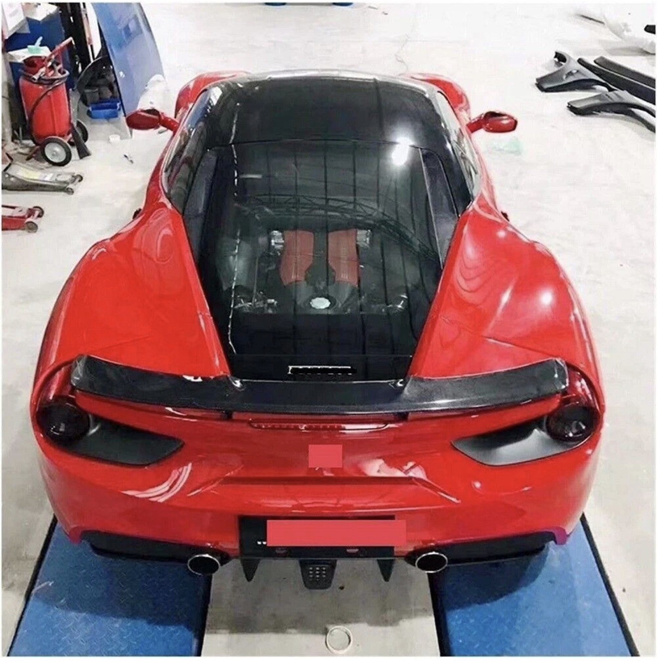Carbon Fiber Car Rear Spoiler Wings Spoiler fixed wing For Ferrari 488 2015-2018