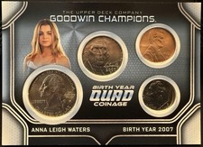 ANNA LEIGH WATERS Rookie 2024 Goodwin Champions Birth Year Quad Coinage #d /50