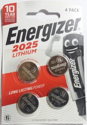 Energizer LithiumMetall Batterie CR2025 3V 850mAh Batterie Blisterpack 4 ER