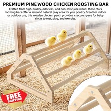 TonGass 3-Pack 15.75" Extra Long Chicken Perch Roosting Bar Pine Stand