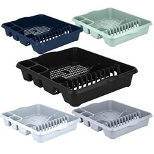 Wham Large Dish Drainer 46cm Large Plastic Sink Washing Up Drainer Made in UK
