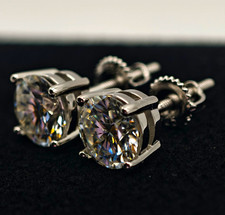 0.5ct Moissanite Stud Earrings 925 Silver ? GRA Certified