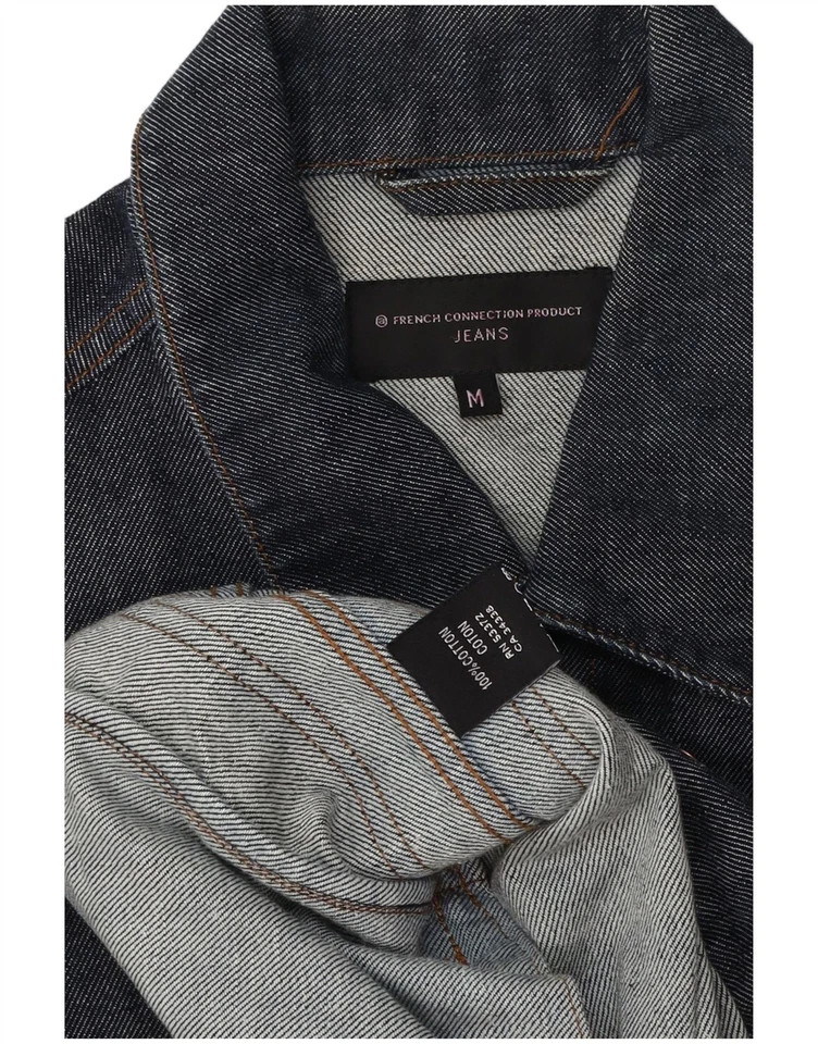 Chaqueta de mezclilla para hombre FRENCH CONNECTION UK 38 mediana azul marino algodón AH19 Foto 4 de 4