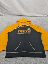Women's XL Pittsburgh Steelers NFL Team Apparel Black Yellow Hoodie Sparkles