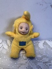 Vintage 1998 Teletubbies Laa Laa Yellow Plush 8" Stuffed Toy 90s Kids TV