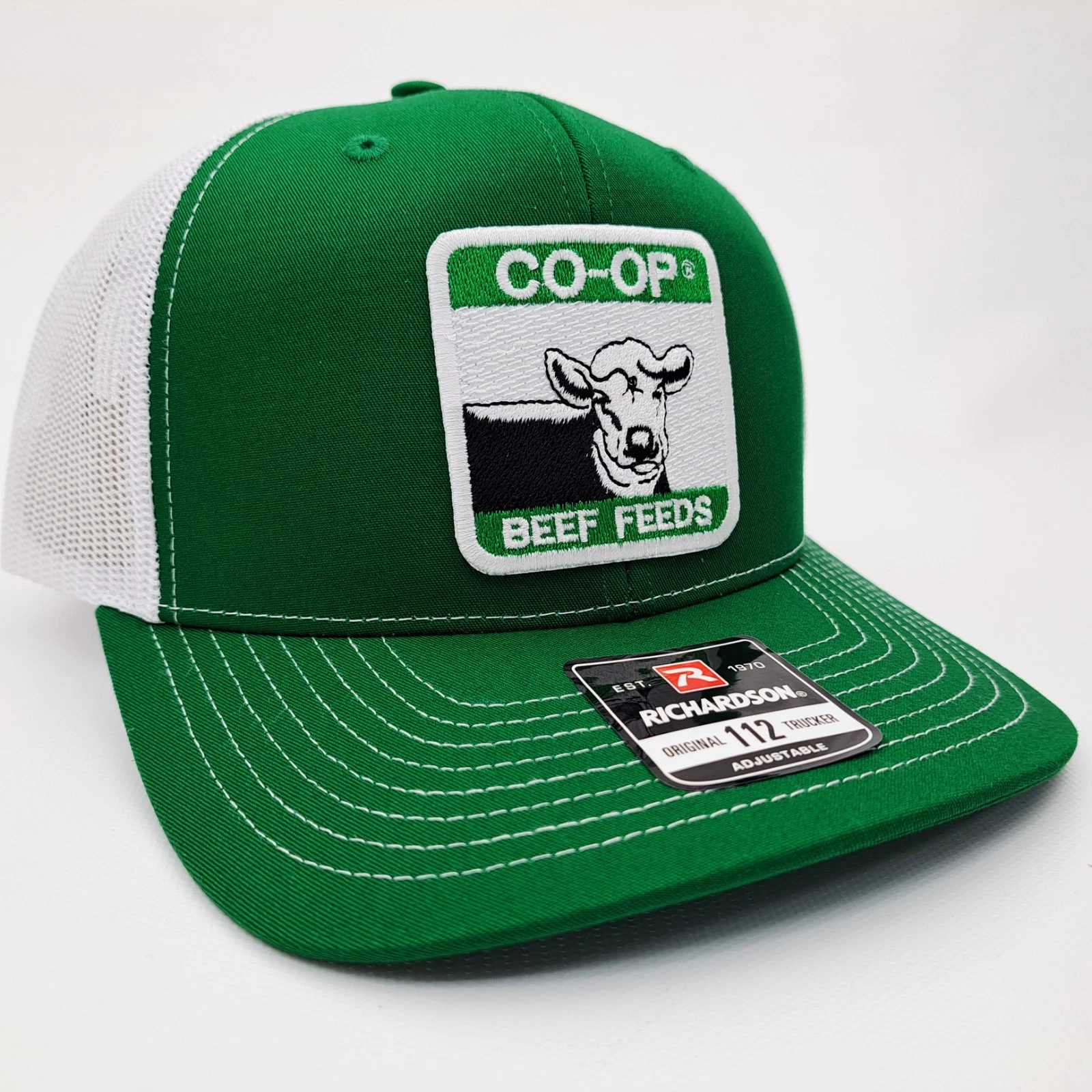 Co-Op Beef Feeds Richardson 112 Trucker Cap Hat Mesh Snapback Embroidered Patch
Opens in a new windo
