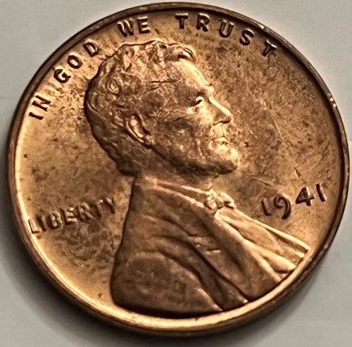 1941 Lincoln Wheat Cent AU Red JC1402