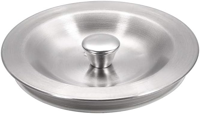 sourcing map Kitchen Sink Drain Stopper Rubber Seal 80mm Stainless Steel Sealin
