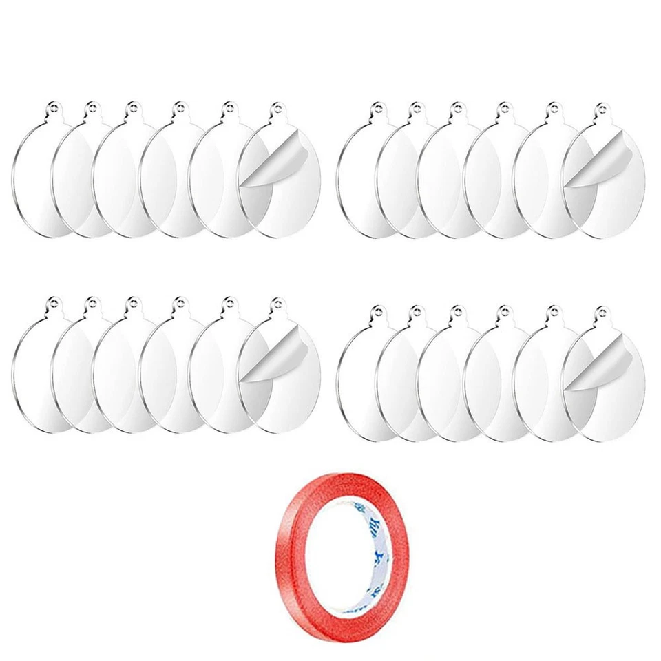 Decorazione acrilica rotonda trasparente 7,5 cm/3 pollici acrilico decorazione n - Immagine 3 di 4