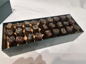 Vintage GREENFIELD Steel Stamp 1/2 inch steel stamps 27 Letters #33200