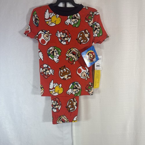 Super Mario Pajamas T Shirt Pants Sets Boys Kart Luigi Yoshi 2 Piece Size 6 New - Picture 3 of 8