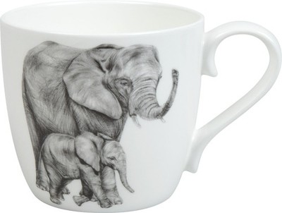 KÖNITZ 1120572761 Becher Amazing Animals - Elefanten 425 ml aus Bone China Po...