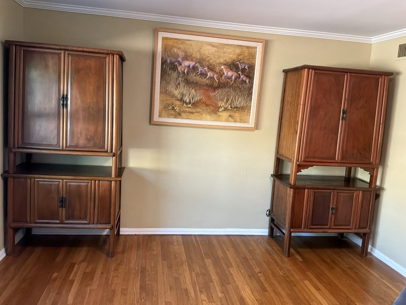 Chinese antique furniture cabinets, a matched pair