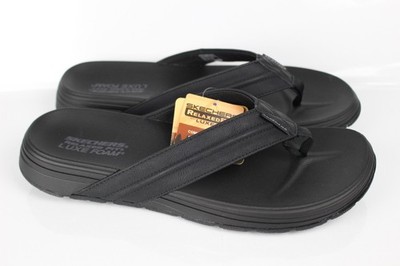 Skechers Men's Relaxed Fit Patino Marlee Flip Flop Sandals Black 205111