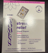 GNC Women's Stress Relief Vitapak Cortisol Management, 30ct Ashwagandha Fish