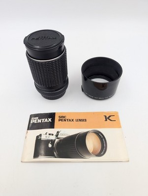 Asahi Pentax SMC 135mm f/3.5 K Mount MF Lens Hood Caps Booklet Japan