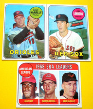 1969 (EX/MT) 1968 ERA STAR LEADERS + 2-STAR PITCHERS LONBORG-McNALLY