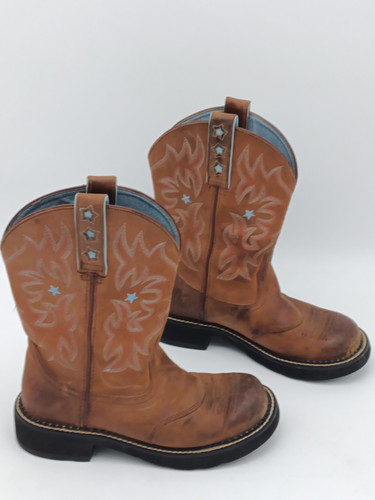 ARIAT ProBaby Western Cowboy Boots Womens 7.5 B Driftwood Brown 16720 - Picture 1 of 8