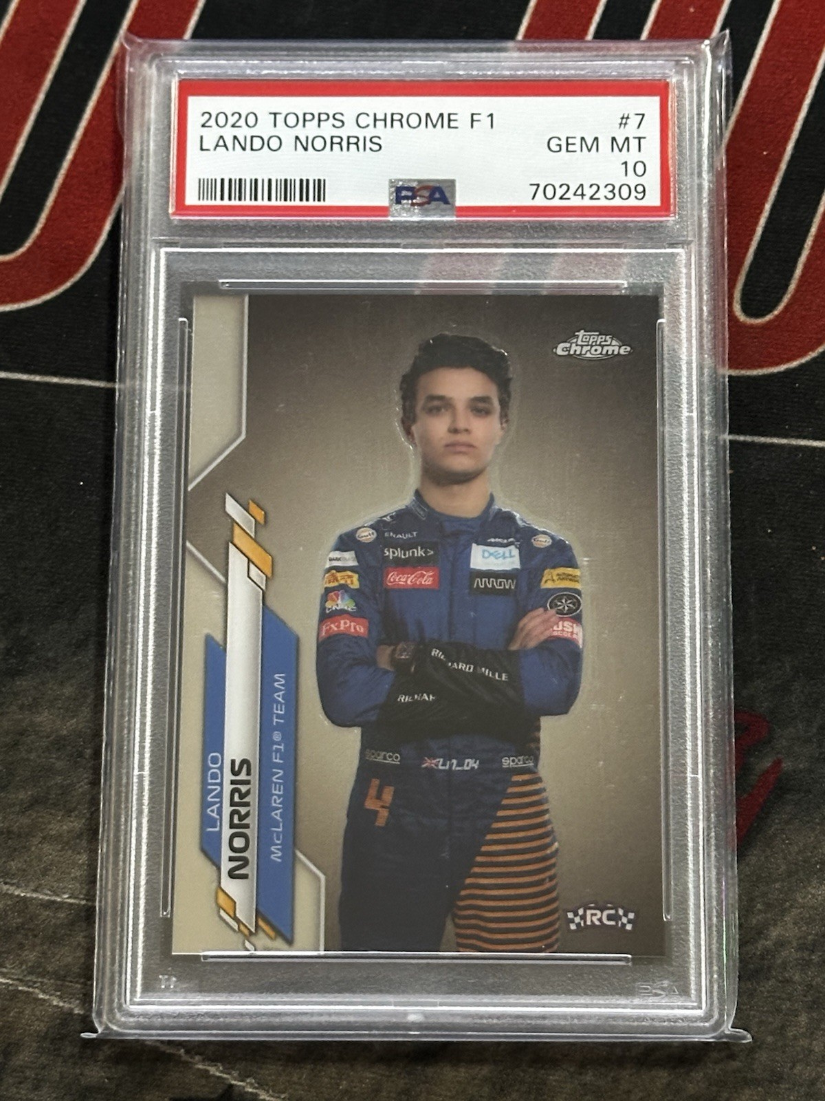 LANDO NORRIS PSA 10 2020 TOPPS CHROME FORMULA 1 F1 #7 ROOKIE CARD RC GEM MINT