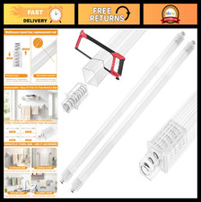 24" Adjustable Towel Bar Replacement Rod - Wall Mount Bathroom  Kitchen Rack
