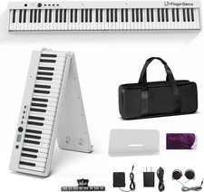 Folding Piano Keyboard 88 Keys, Portable Electric Keyboard with Bluetooth MIDI,