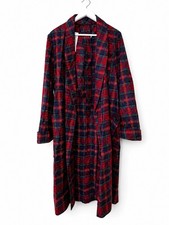 Vintage Pendleton Robe Macpherson Red Tartan Plaid Belted Pockets 100 Wool Sz M