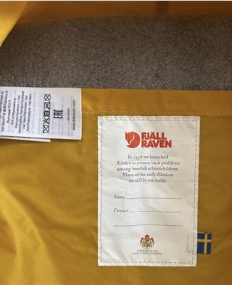 Fjallraven Kanken Backpack Everyday Travel Laptop Bag Yellow