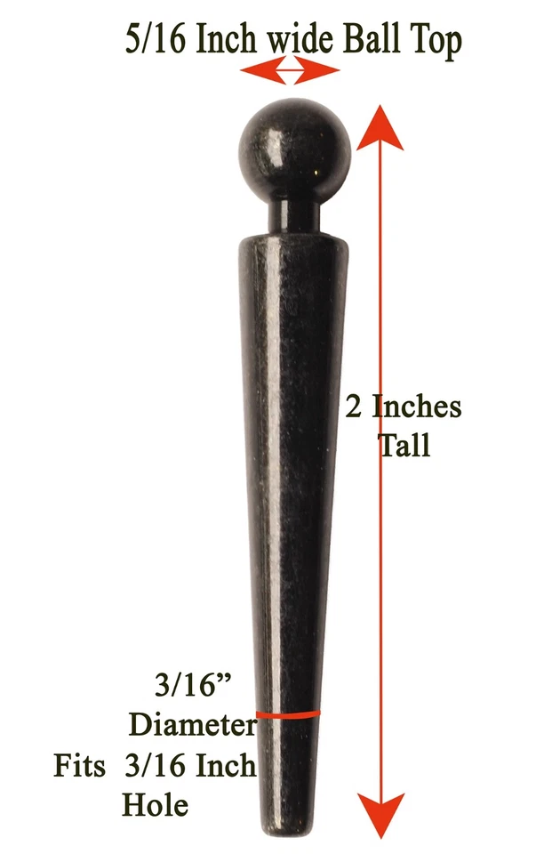 Metal Cribbage Pegs Extra Large, Fit 3/16” Holes, 12 Pegs in 4 Colors, w/pouch - Image 4 of 4