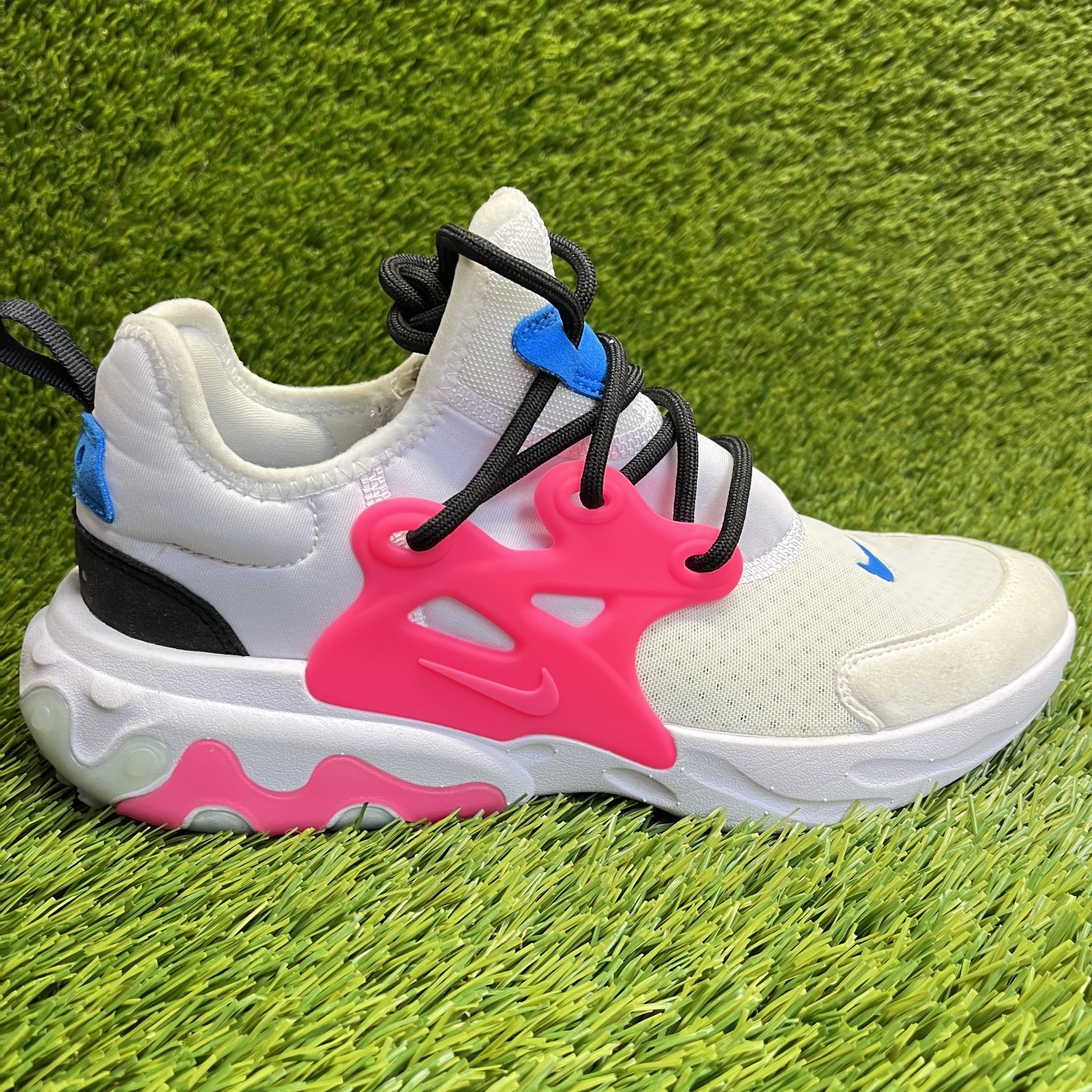 Nike React Presto GS Girls Size 7Y White Pink Walking Runnin