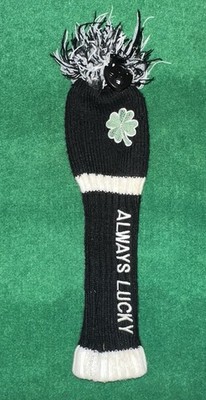  Always Lucky  Unbranded Universal Knitted Pom Pom Fairway Wood Gold Head Cover