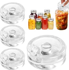 4 Stück Fermentiergewichte, Fermentation Glasgewichte Diameter 7 cm Zum Fermen