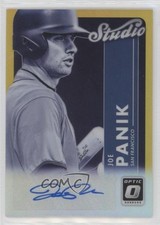 2017 Panini Donruss Optic Studio Signatures Gold Prizm 5/10 Joe Panik Auto 0b0