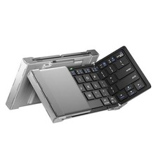 Foldable Bluetooth Keyboard, Ultra-Slim Metal Keyboard with USB-C Charging,