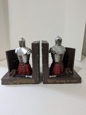 Dicksons Put on the FULL ARMOR OF GOD Eph: 6:13 Resin Book Ends Very Rare HTF