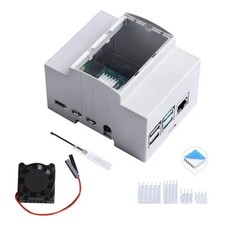 ABS Case with DIN Rail Mount option for Raspberry Pi 4B or Pi3B Easy Assembly